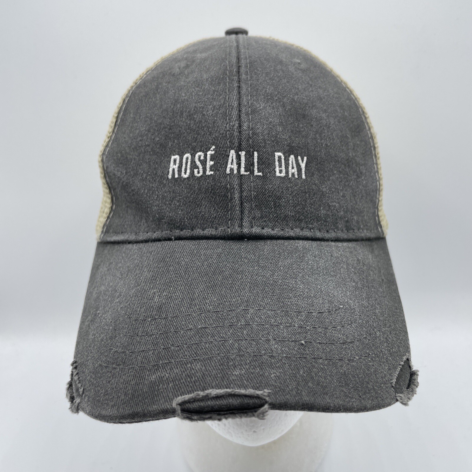 Peltzer Farm Winery Hat Rose All Day Adult Distressed Snapback Cap