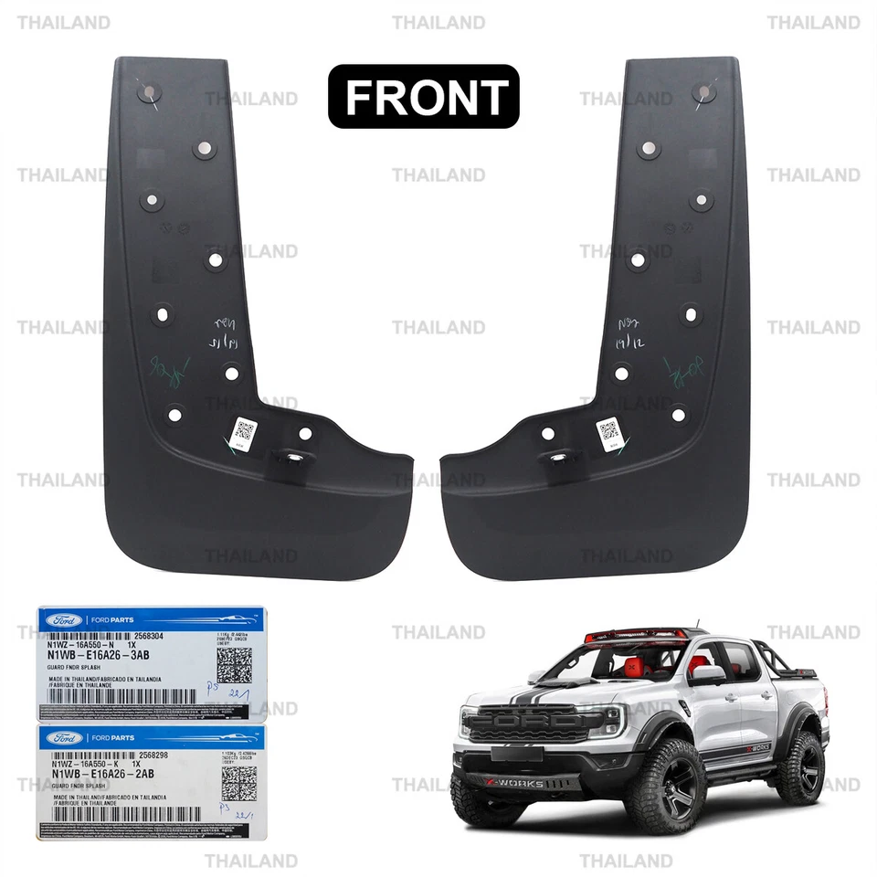 For Ford Ranger Raptor Next-Gen 2023 - '25 Front L+R Splash Mud Guards Flaps - Image 2 of 4