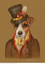 Jack Russel Terrier Dog Juan A3 stampa artistica poster cane di Maria Pishvanova