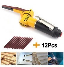 3/8" x 13" Pneumatic Mini Air Belt Sander Machine Tool Sanding Grinder Polishing