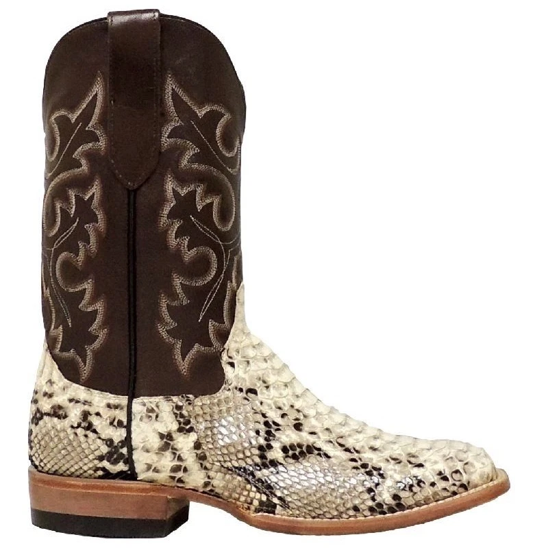 Cowtown Men's Square Toe Python Snakeskin Leather Cowboy Boots Q818 - Image 3 of 4