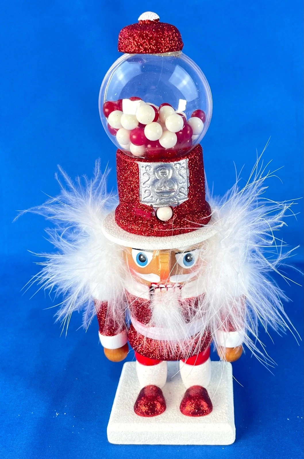 Kurt Adler by Holly Adler Hollywood Gumball Candy Nutcracker 8" Glitter Feather