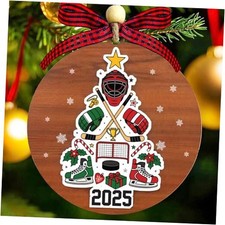 Ice Hockey Christmas Ornament 2025- Ice Hockey Gifts for Hockey Ornament