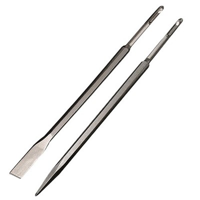 Phyxlyn 18Inch SDS Plus Chisel Set, 3/4 Inch Flat and Point Chisel with Sds P...