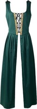 Renaissance Medieval Pirate Peasant Costume Irish Over Dress Fitted Bodice