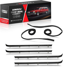 Front Door Window Run Channel Felt Trim Seal Weather Stripping Kit Fit For Chevy