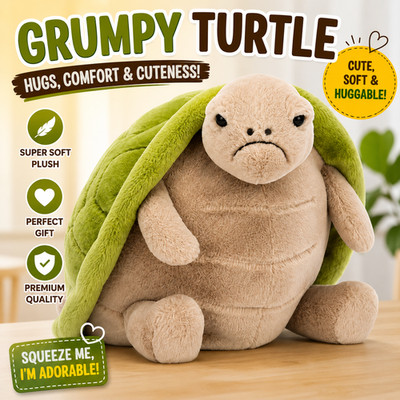 Timmy Turtle Plush Toy   12 Inch Ultra-Soft Stuffed Animal for Kids, Cute Cuddly