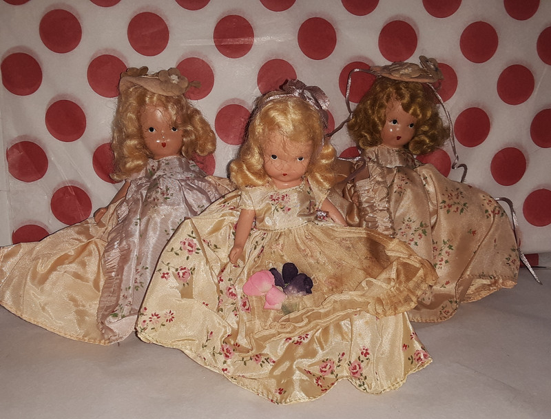 Lot 39 Vintage Nancy Ann Storybook Doll 3 Bisque dolls Good for TLC / Parts
