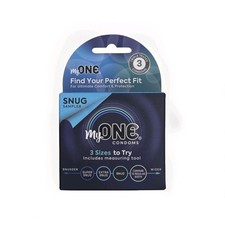 My ONE Condoms Snug Sampler   Find Your Perfect Fit 3 Sizes  Measuring Tool 