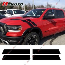 4pcs Matte Black Hash Mark Sstripe Graphics Decal For Dodge Ram 1500 2500 3500