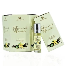 Al-Rehab Spanish Vanilla Perfume Oil 6ML (0.2 Oz) (BOX OF 6)- Women's Fragrances