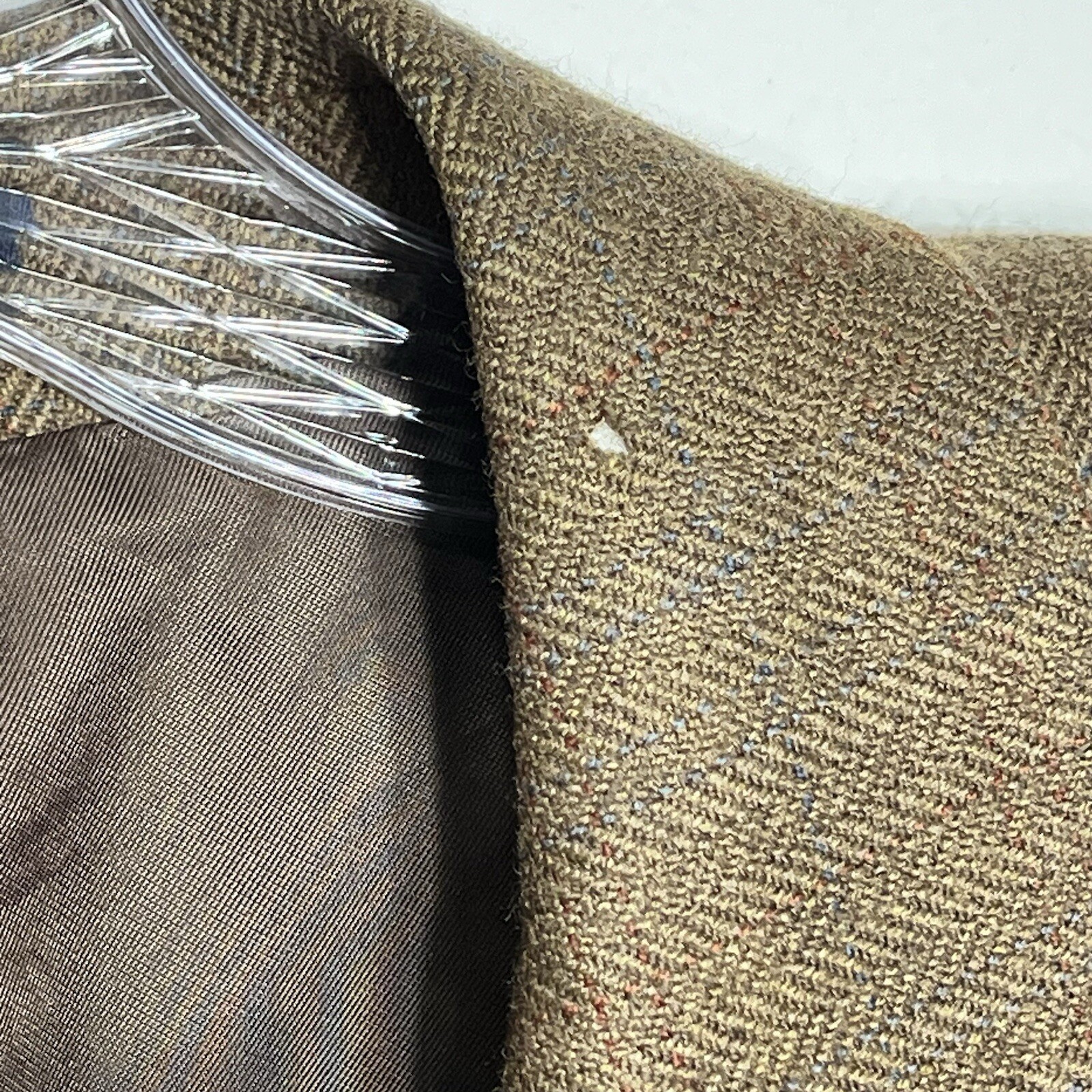 Chaps Ralph Lauren Men's Brown Tweed Blazer Lambs Wool Made in Canada Size 44L thumbnail 5