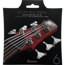 6-String Nickel Bass Guitar Strings - Light Top Medium Bottom, Silver Finish