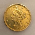 1901 Liberty Head $2.50 Gold Quarter Eagle Coin - Philadelphia Mint