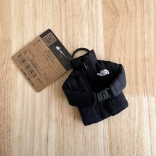 NWT The North Face Mini Nuptse Jacket Keychain Key Holder Japan Exclusive Black