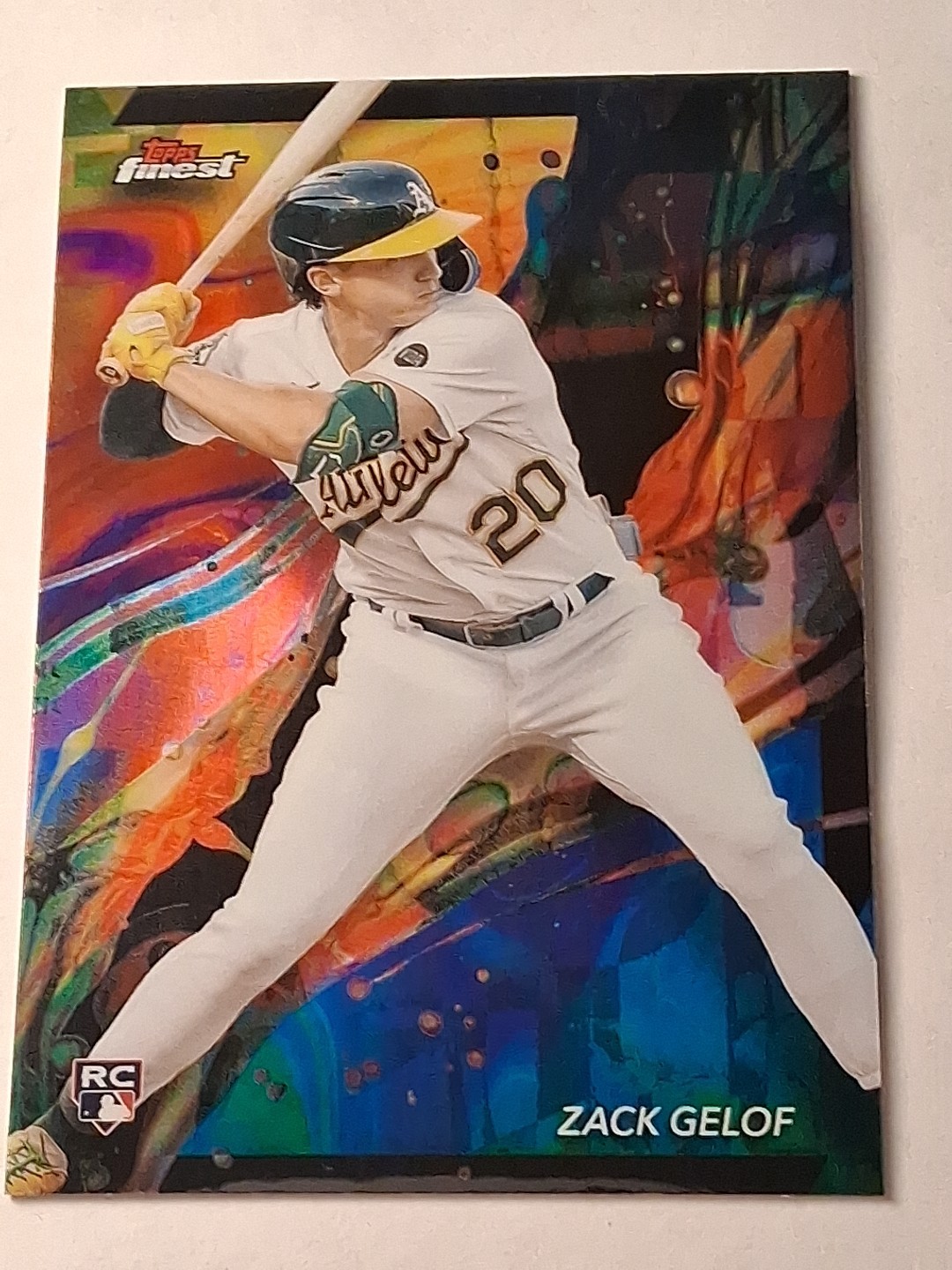 2024 Topps Finest - Common Zack Gelof #59 Oil Spill Refractor (RC)