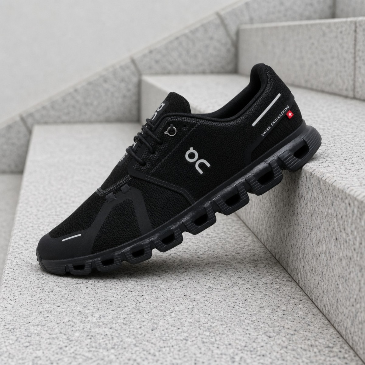 On Cloud 6 Triple Black Mens Running 3MF10071043 Athletic Casual