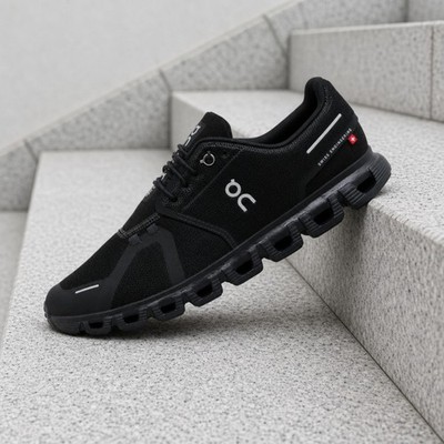 On Cloud 6 Triple Black Mens Running 3MF10071043 Athletic Casual