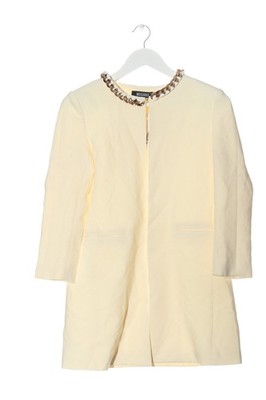 MISSGUIDED Long-Blazer Damen Blazer Gr. DE 34 creme Casual-Look