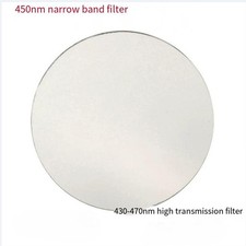 450nm Narrow Bandpass Filter 20nm FWHM OD3 High Trans Blue Light Optical Glass