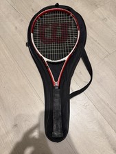 Wilson NANO Carbon Pro 110” Head Tennis Racket Red White Black Needs Gripping