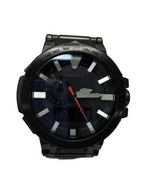 CASIO Solar Watch PROTREK Analog Digital BLK SLV