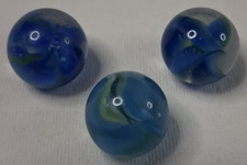 Vintage Vitro Agate Lot Of 3 Hybrid Cat s Eye Marbles 5/8 All Mint 426116