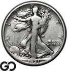 1921-S Walking Liberty Half Dollar, Low Mintage VG+ Better Date