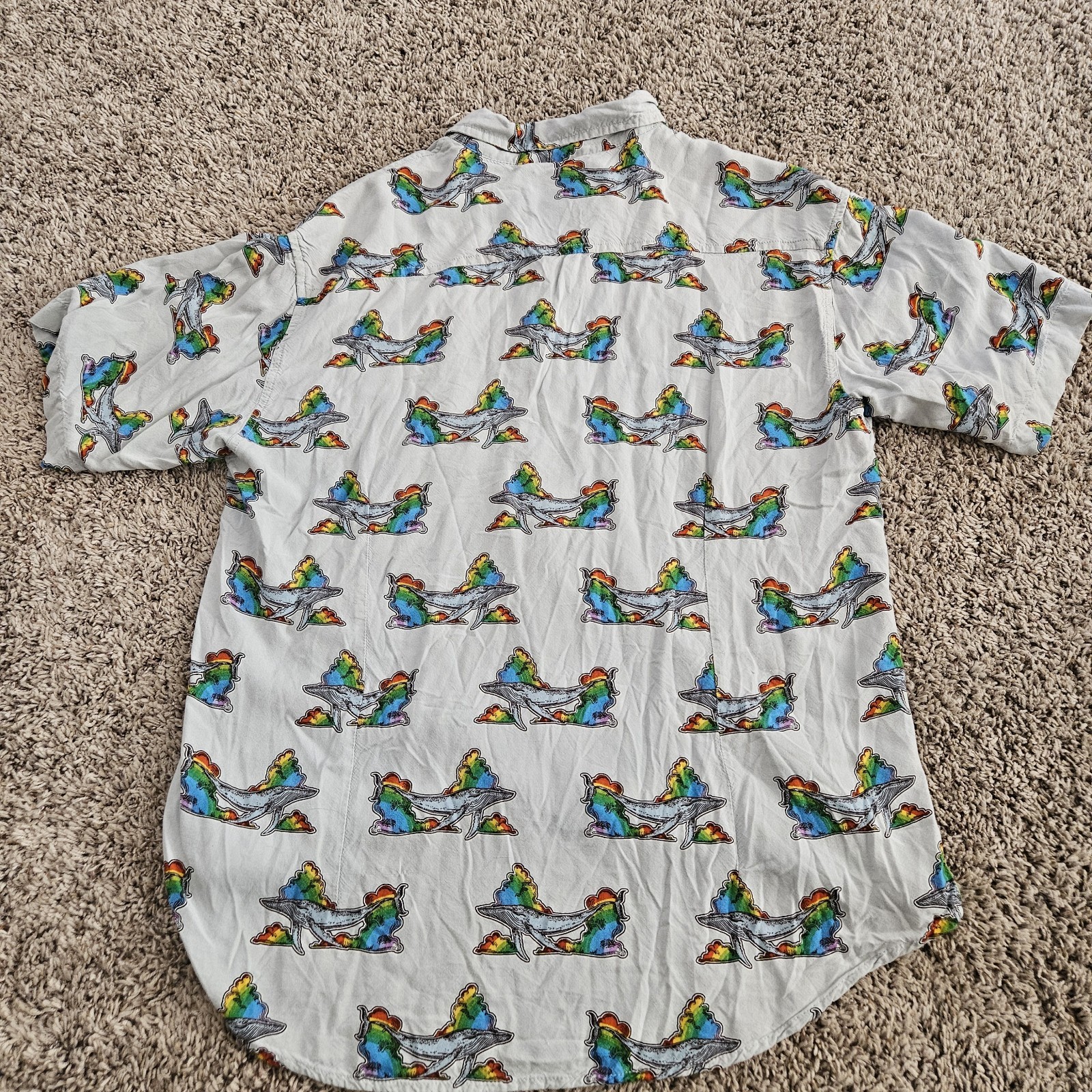 Men's Super Massive Button Down Rainbow Unicorn S… - image 4