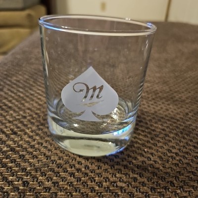 Miller Fortune High Life Beer 11 oz Tumbler ''M'' Glass Spade 3.5''