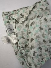 aden  anais Baby Muslin Swaddle Blanket 42x42 Gray Mint Green Camo Print