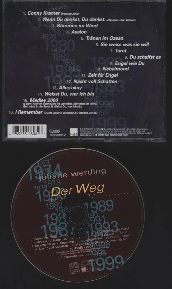 JULIANE WERDING - DER WEG 1972-1999 - CD ALBUM WEA 1999 -GREATEST HITS - BEST OF - Bild 2 von 2