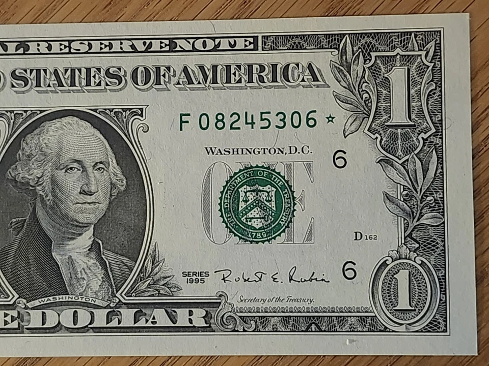 1995 $1 "STAR NOTE" ATLANTA UNC/GEM F08245306*   3 OF 3 Cons SERIAL NUMBERS - Image 4 of 4