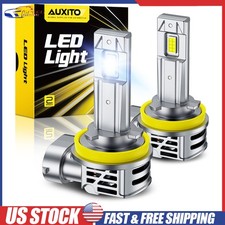 AUXITO H11 LED Headlight Kit High Low Beam Bulb Super Bright 6000K White Bulbs