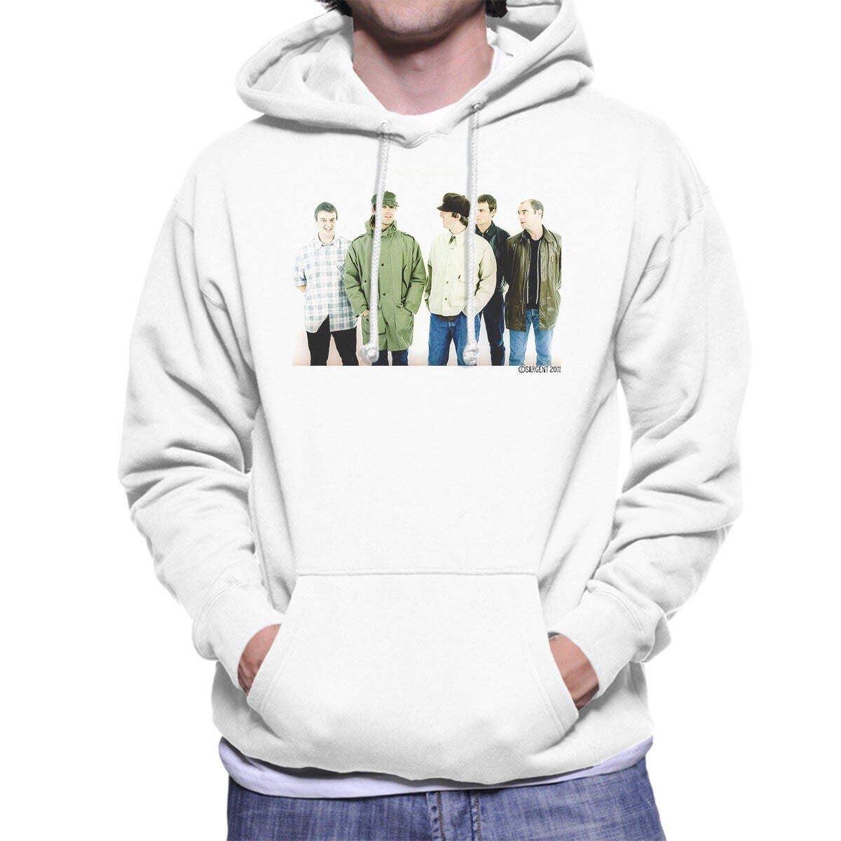 Oasis Band Noel Liam Gallagher Men's Hooded Sweatshirt - Roger Sargent Photograp