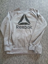 Reebok Youth Crewneck Sweatshirt Grey Size 10/12 with zipper pocket