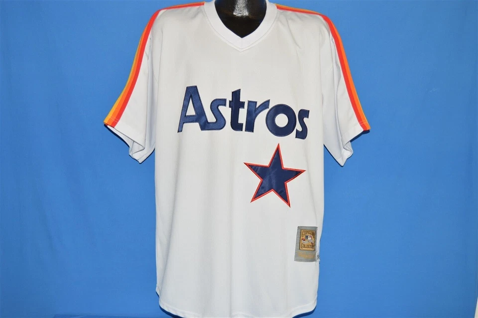 retro HOUSTON ASTROS NOLAN RYAN #34 THROWBACK MITCHELL & NESS JERSEY XL - Image 2 of 4