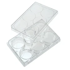 CELLTREAT 6 Well TCT Plate with Lid, Individual, 100/Case, Sterile, #229106