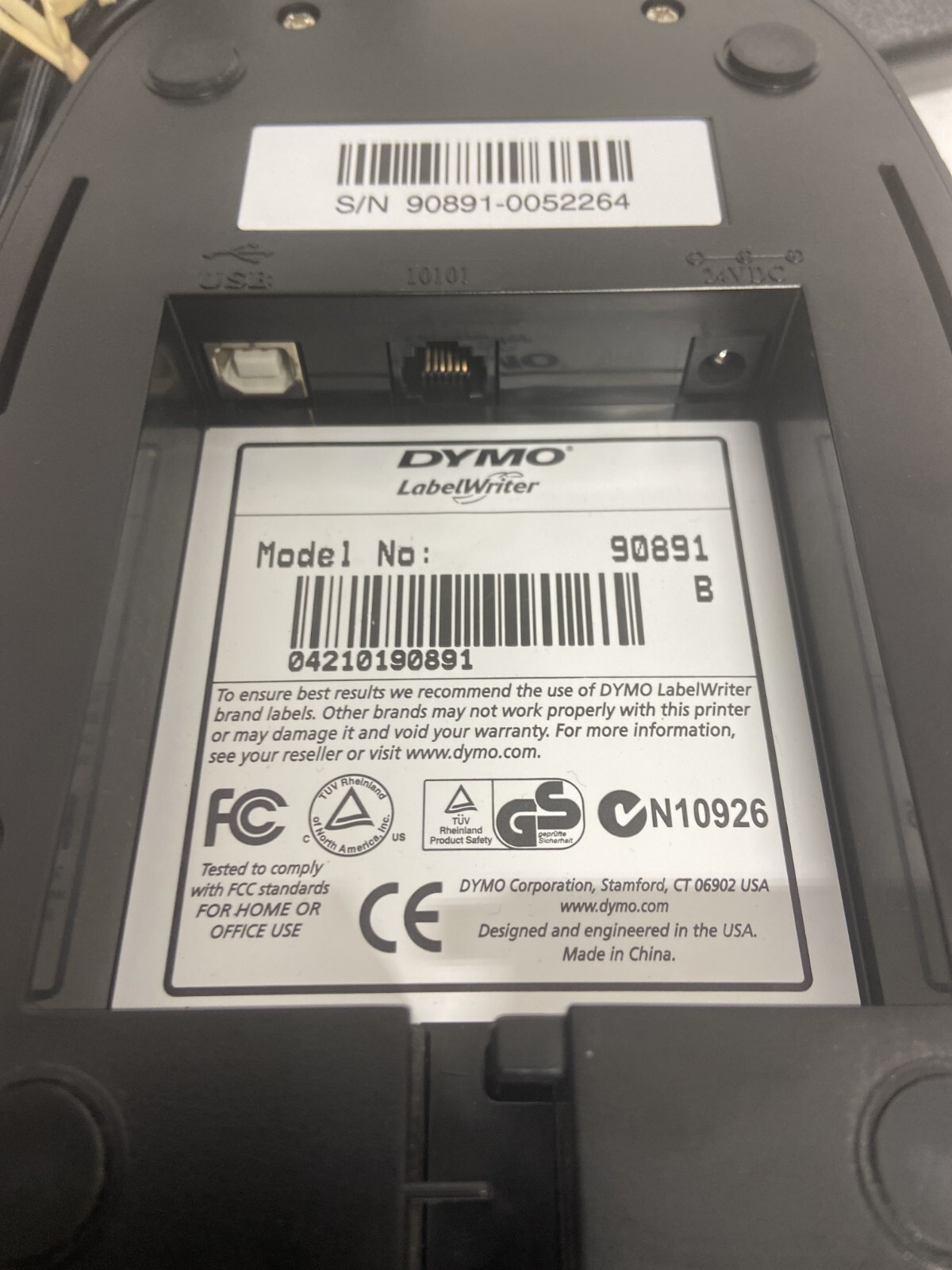 Dymo LabelWriter 330 Label Thermal Printer 90891 with Power Supply & USB Cable