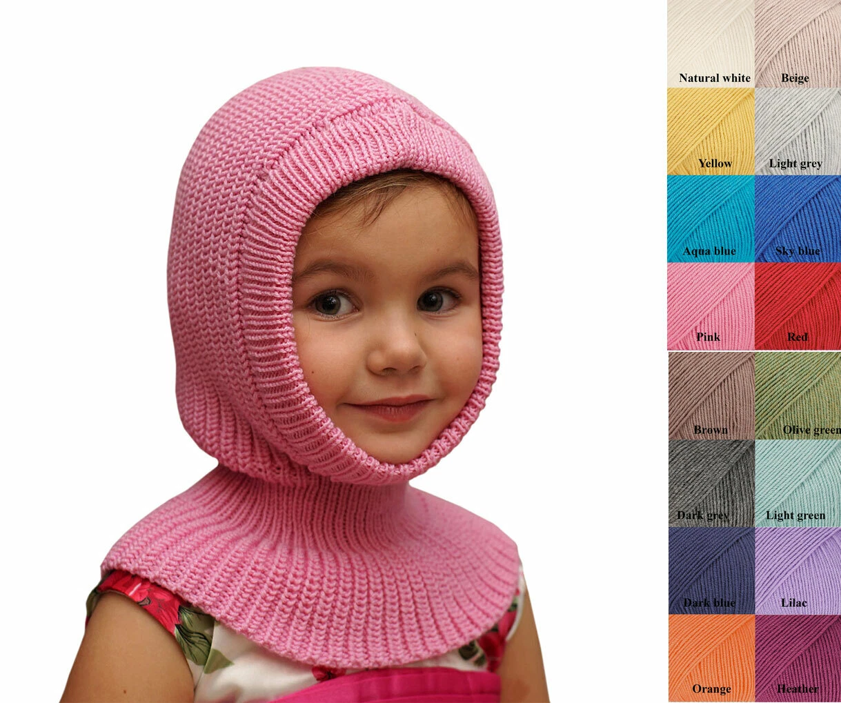 Balaclava 100% MERINO WOOL baby children helmet hat coif scarf knit knitted warm
Opens in a new wind