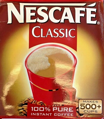 Nescafe Classic Coffee 100% Pure -500g Pack -Makes 500+ cups US Seller
