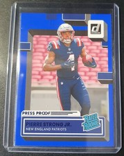Pierre Strong Jr. - Dornuss 2022 - Patriots - Rated Rookie - Press Proof Blue