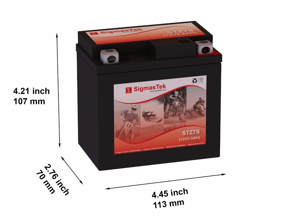 2016-2017 Yamaha 450CC YZ450FX Motorcycle Battery (12V 5.5Ah) - Image 2 of 3