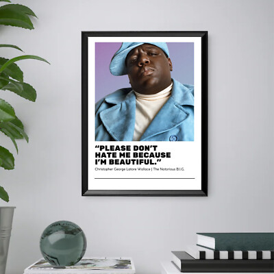 NOTORIOUS BIG - Bild Druck Poster Musik Hip Hop inkl. RAHMEN 40x30cm