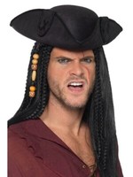 Dreispitz Piraten KapitäN Hut, Schwarz
