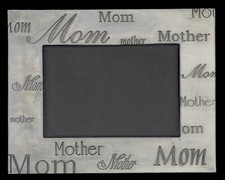 Photo/Picture Frame, Metal, "Mom, Mother" Etched, Excellent Condition Pre owned 