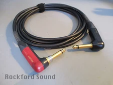 Mogami W2319 Mini Studio Guitar Cable | Silent Right Angle to Right Gold Neutrik