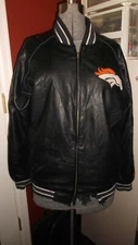 Denver Broncos NFL G-III Apparel Men's Full Zip Size Small Faux Leather Jacket