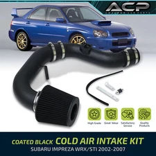 For 02-07 Impreza WRX STi JDM Cold Air Short Ram Intake CAI SRI Black Piping Kit