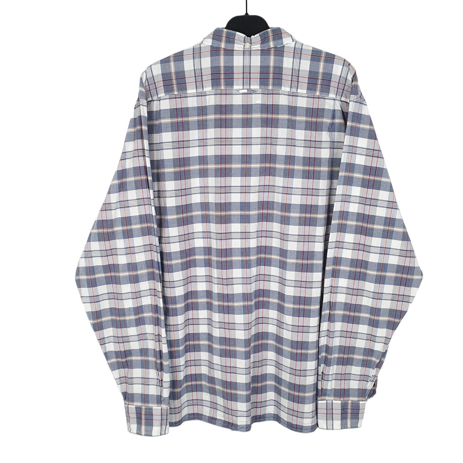 LACOSTE White Check Shirt Classic Fit Long Sleeve Casual Cotton Mens XL image 3